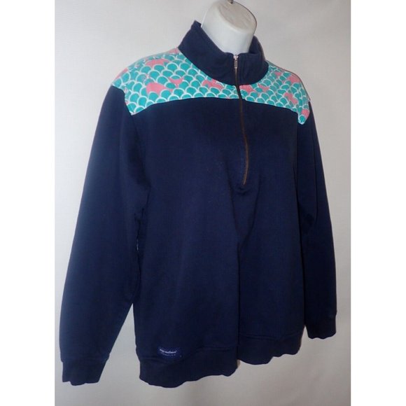 Simply Southern Women’s Size L Long Sleeve 1/4 Zip Sweatshirt Elbow Patch Preppy - Picture 3 of 9